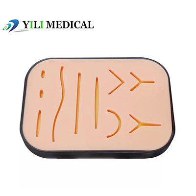 Pad professionale di sutura della pelle in silicone con scatola per la pratica e la formazione chirurgica